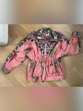 FARM Rio Pink Tropical Print Kids Windbreaker Jacket